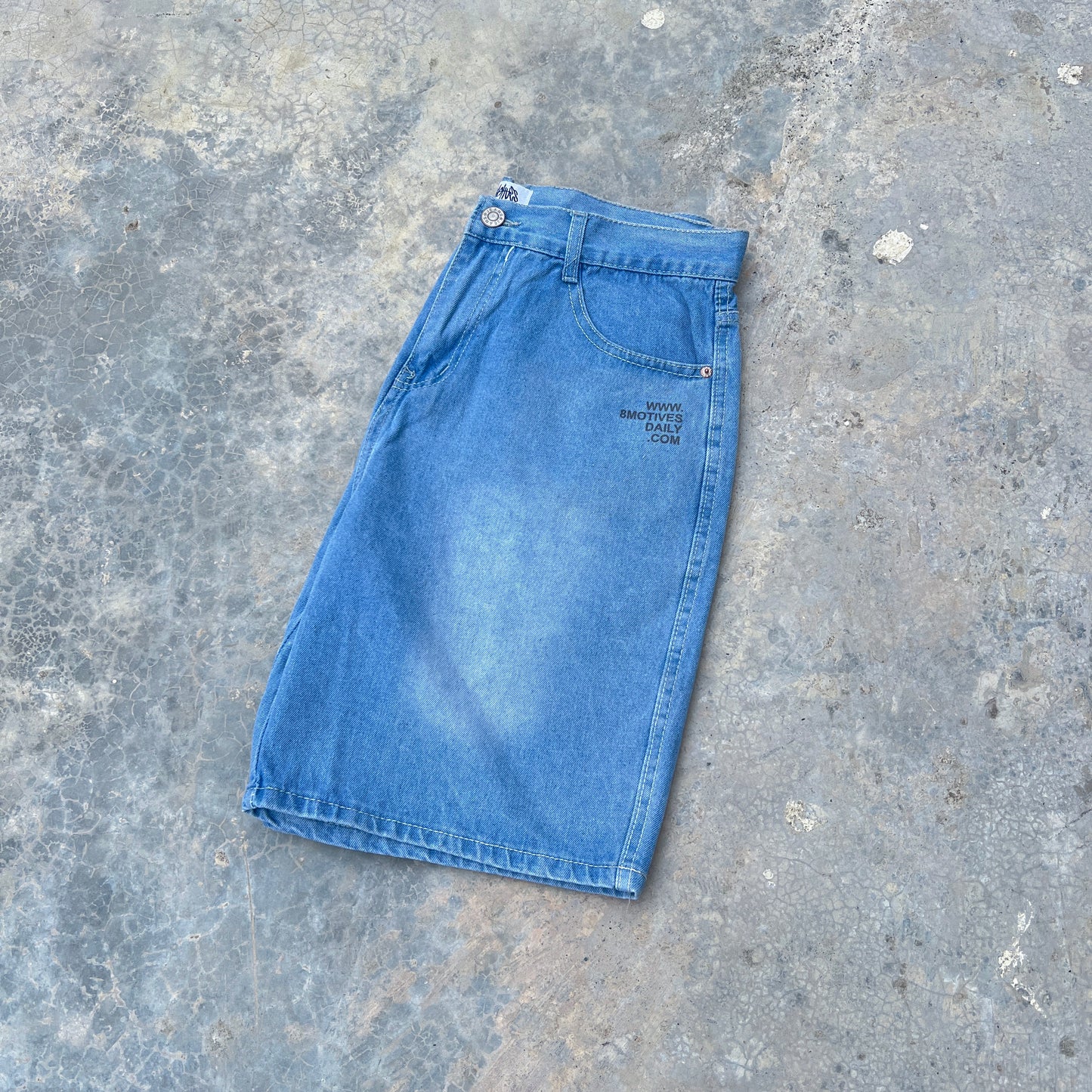 Basic Logo - Washed Denim Shorts