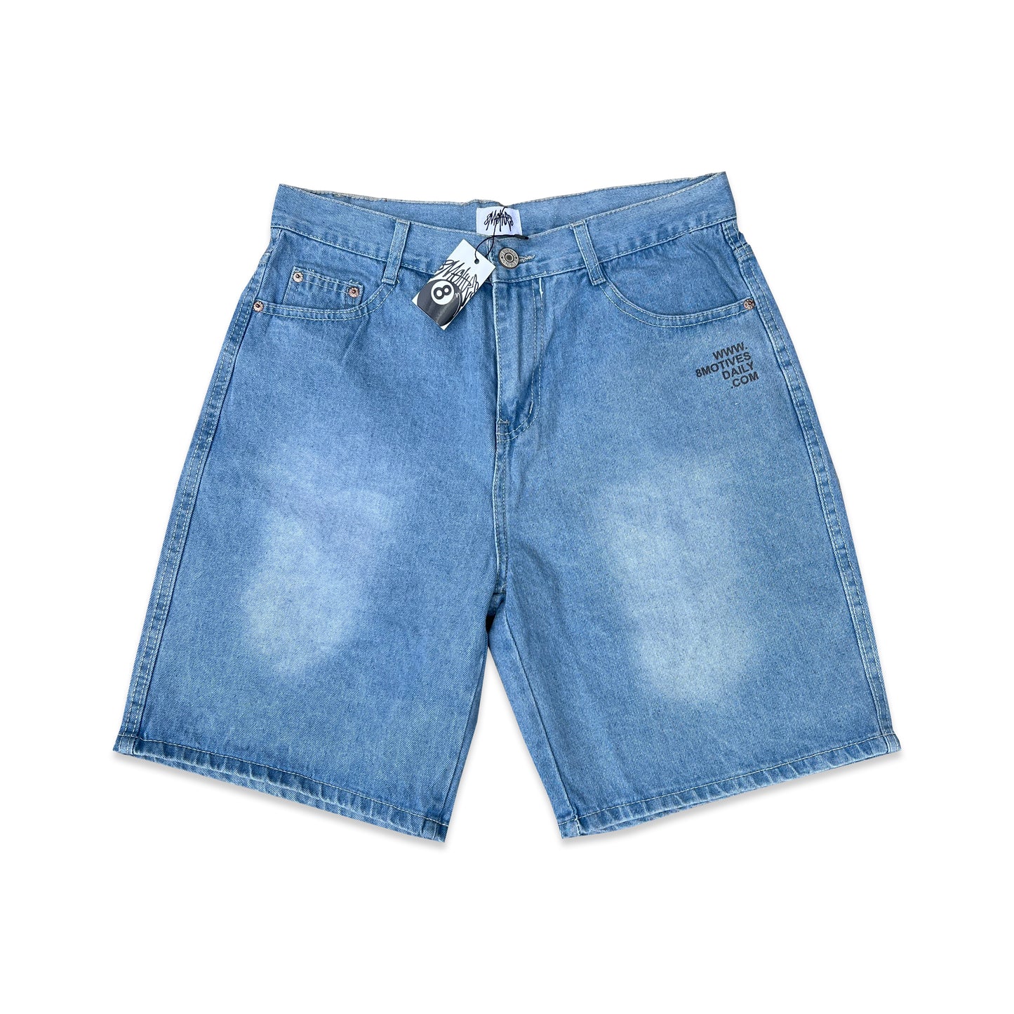 Basic Logo - Washed Denim Shorts